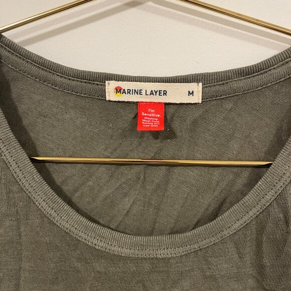 Marine Layer Olive Green Tank Top - Picture 3 of 4